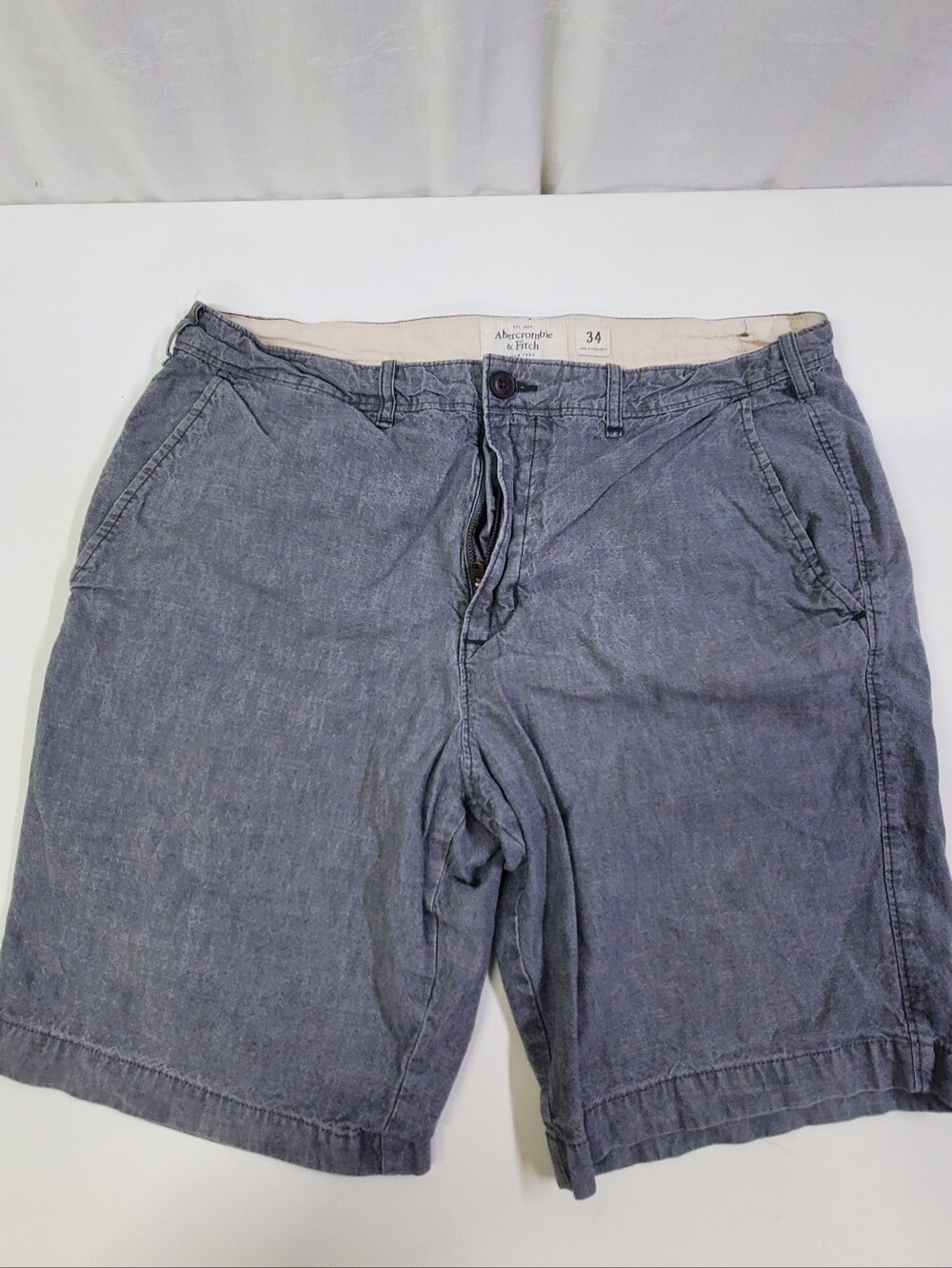 Abercrombie Fitch Mens Gray Cotton Shorts 34